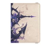 siphylline Purple Cool Ocean Leather Passport Holders Travel Documents Organizer Protector Cute Passport Book Lightweight