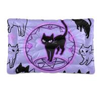siphylline Purple Grumpy Cat Pet Mattress Soft Anti-Slip Pet Bed for Large Jumbo Medium Small Dogs 36" x 24"