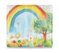 siphylline Rainbow Appearing After The Rain Leather Car Registration & Insurance Card Holder Car Essentials for ID, Driver's License, Key Contact Information Cards, Rainbow appearing after the rain,