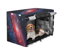 siphylline Red Universe Nebula Dog Cage Covers Puppy Kennel Covers Roller Shades