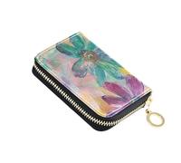 siphylline Shining Jewelry Daisy Colorful leather wallet card holder women With 9 cards slot RFID Blocking card holder for women with zipper