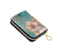 siphylline Shining Jewlery Moon leather card holder wallet With 2 cash slot RFID Blocking card holder men with zipper