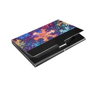 siphylline Snowflakes Vivid Color Ultra-thin outdoor business card holder With Leather & Stainless Steel office card holder for Women or Men