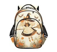 siphylline Sport Backpack for Girls Middle School Large Bookbag Boys Casual Day pack Flying Halloween Girl Witch, Flying Halloween Girl Witch, M