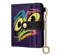 siphylline Style monsters Eye Ladies Slim Foldable Wallet Convenient PU Leather Wallet for Women Boys Girls