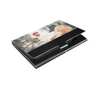 siphylline Sweet Yuanbao Chicken A River Ultra-thin pocket business card holder with Leather and Stainless Steel card holder modern for Women or Men