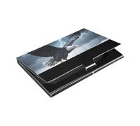 siphylline Thunder bird Sea Black Ultra-thin outdoor business card holder with Leather and Stainless Steel card holders for Travel Home or Office Use