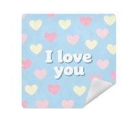 siphylline Travel Cosmetic Bag Camera Lens Cloth Protective Cosmetic Travel Bag Organizer Wrap 13.8 X 13.8 Wrapper For Organization, i love you hearts blue, 21.7x21.7in