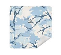 siphylline Travel Pouchs Camera Lens Cloth Protective Portable Makeup Organizer Wrap 13.8 X 13.8 Wrapper For Toiletries, Jon Klassen style Camouflage design Sky Blue, 13.8x13.8in