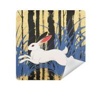 siphylline Travel Pouchs Cloth Self Adhesive Travel Toiletry Organizer Wrap 13.8 X 13.8 Wrapper Makeup pouching For Women, long leg rabbit Japanese, 17.7x17.7in