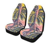 siphylline Tropical Aesthetics Summer Decorative seat Covers for Cars for auto Cool Sport seat Covers protectores para asientos de carros Set of 2