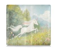 siphylline unicorns Running in The Meadow Leather Registration and Insurance Card Holder Document Wallet for any Car, Truck, Motorcycle, Trailer or Boat