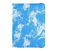 siphylline Vintage Solid Blue Tie-dye Art Leather Passport and Vaccine Card Holder Combo Passport Case Document Organizer Holder Accessories Ultra Slim