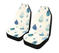 siphylline Watercolor Cute Raindrops Blue Decorative seat Cover for Driver Cool Front car seat Covers fundas de auto para asiento Set of 2