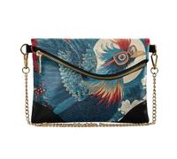 siphylline Women's PU Leather Handbag Clutch Casual Wristlet Wallet Key Holder for Wedding Japanese -e style Phoenix