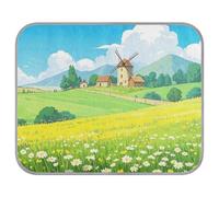siphylline Yellow Daisy Fairytale Town Summer Dog Cooling mats Self Cooling Blankets for Indoor Cats for Kitten Outdoor Cats Unique tapete enfriador para Perros S