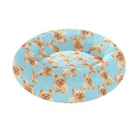 siphylline Yorkshire Terrier Dogs Chic Blue Pet Cat Beds Anxiety Relief fluffier Kitten Beds for Small Size Pets Sleeping