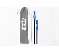 Sipify Flow-Limiting Dysphagia Straw for Safe Drinking | Adaptive Drinking Aids for Elderly & Dysphagia Patients | Reusable Stainless Steel Straw with Soft Silicone Tip | Dishwasher Safe | 2 Pack