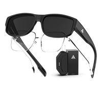 SIPLION Fit-over glasses sunglasses Mens woMens: Polarized UV400 Protection Ultralight clip on sunglasses for Fishing Driving