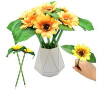 SIPLIV 20Pcs Artificial Sunflower Pens Creative Flower Ballpoint Pens Gel Ink Pen for School Office Home, Teacher Student Present, Party Favor Decor