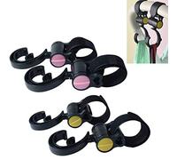 SIPLIV 4 Pack Stroller Hooks Multipurpose Stroller Clips Hooks Hanger Diaper Bags Hook for Baby Stroller for Grocery Bag Shopping Bags
