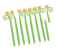 SIPLIV 8Pcs Creative Simulation Animal Gel Ink Pen Bendable Silicone Ballpoint Pen Liquid Black 0.5mm Gel Ink Rollerball Pen, Office Stationery Supplies - Snails