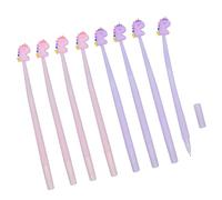 SIPLIV 8Pcs Creative Simulation Animal Gel Ink Pen Bendable Silicone Ballpoint Pen Liquid Black 0.5mm Gel Ink Rollerball Pen, Office Stationery Supplies - Unicorn