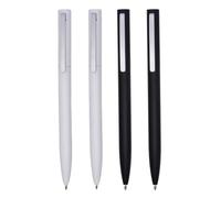 SIPLIV Black Ink Ballpoint Pen Nice Luxury Office Supplies for Professional and Executive, Retractable Metal Ballpoint Pen - Matte White + Matte Black