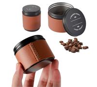 SIPLIV Coffee Canister Travel Jar, Mini Portable Aluminium Alloy Food Storage Container Great for Coffee Bean, Grounds, Tea and More - 2 Pack