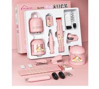 SIPLIV Electric Stationery Gift Box Set Electric Pencil Sharpener Desktop Vacuum Electric Eraser with Replacement Blade and Eraser Refills 10 PCS Stationery Kit - Pink Unicorn