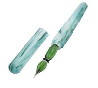 SIPLIV Resin Calligraphy Pen Dip Pen Glass Pen Nib Pocket-Size Travel Pen for Business Signature and Art - Green