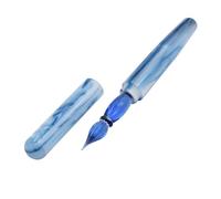 SIPLIV Resin Calligraphy Pen Dip Pen Glass Pen Nib Pocket-Size Travel Pen for Business Signature and Art - Blue