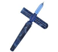 SIPLIV Resin Calligraphy Pen Dip Pen Glass Pen Nib Pocket-Size Travel Short Gift Pen for Business Signature and Art - Blue