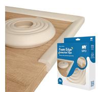 SIPO Baby Edge Protector - 2m Foam Safety Strips in Cream - Bumper for Table, Cabinet & Furniture Edges - Self Adhesive, Cut to Size