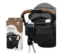 SIPO Baby Stroller Organizer Black Baby Bag With Compartments and Cup Holders Universal Multifunctional