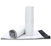 Sipobuy Pack of 100 Mailing Post Express Bags, PE Material Seal Pack Packaging Post Mail Bags Envelopes Mailer, Waterproof and Moisture Proof (White, 20 x 30 cm / 8 x 12 inches)