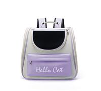Sipobuy Pet Cute Foldable Capsule Backpack for Small, Medium Cats, Puppies, Dogs, Transparent, Breathable, Heat Resistant Carry Bag for Travel, Hiking, Camping (Purple)