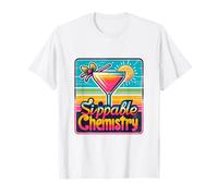 Sippable Chemistry Retro Cocktail Science Drink Design T-Shirt