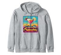 Sippable Chemistry Retro Cocktail Science Drink Design Zip Hoodie