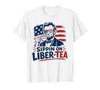 Sippin On Liber Tea Liberty Abraham Lincoln Sunglasses T-Shirt