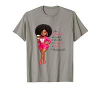 Sipping Coffee Looking Fabulous Melanin Queen Afro Woman T-Shirt
