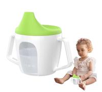 Sippy Cup with Handles - Transparent Spill Proof Trainer, Learner Transition Tumbler, Graduated Hydration Container, Easy Hold Feeding Accessory | Practical Drinking Solution for