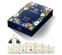 SIPS BOTANICA Premium Herbal Tea Selection Gift Set Box | 45 Plantbased Pyramid Tea Bags | 9 Delicious Flavours | Whole Leaf Tea | Ideal Gifts for Tea Lovers