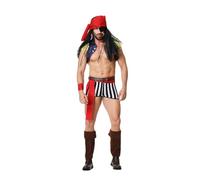 Sipumia Mens Cosplay Pirate Sexy Lingerie Set Role Play Bar Adult Fun Uniform Night Club Party Costume Outfit XL