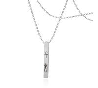 SIPURIS Ankh Anu at Symbol Egyptian Cross Necklace One Bead Stainless Steel Non Gemstone