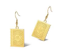 SIPURIS Earring with Allah square-shaped Earring Islam Surah Koran Muslim Amulet Allah Earring Religious Earring Jewelry for Birthday, 1.06*0.79in/27*20mm, Stainless Steel, No Gemstone