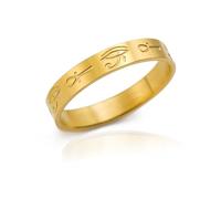 SIPURIS Egypt Eye of Horus Ring Egyptian Ankh Cross Anxiety Ring Men's Ring Fidget Ring Stress Relieving Wedding for Women Couple Promise Jewelry Gift, #11, Stainless Steel, No Gemstone