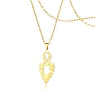SIPURIS Egyptian Scarab Beetle Necklace Ancient Mythology Northern Bald Ibis Pendant Pharaoh's Symbol of Power Amulet Jewelry for Women Men, 0.62*1.39in, Stainless Steel, No Gemstone