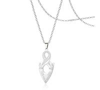 SIPURIS Egyptian Scarab Beetle Necklace Ancient Mythology Northern Bald Ibis Pendant Pharaoh's Symbol of Power Amulet Jewelry for Women Men, 0.62*1.39in, Stainless Steel, No Gemstone