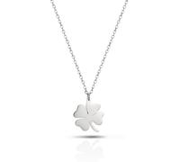 SIPURIS Four Leaf Clover Necklace Celtic Lucky Irish Clover Lucky Amulet Protection Jewelry for Women Teen Girls, Stainless Steel, No Gemstone